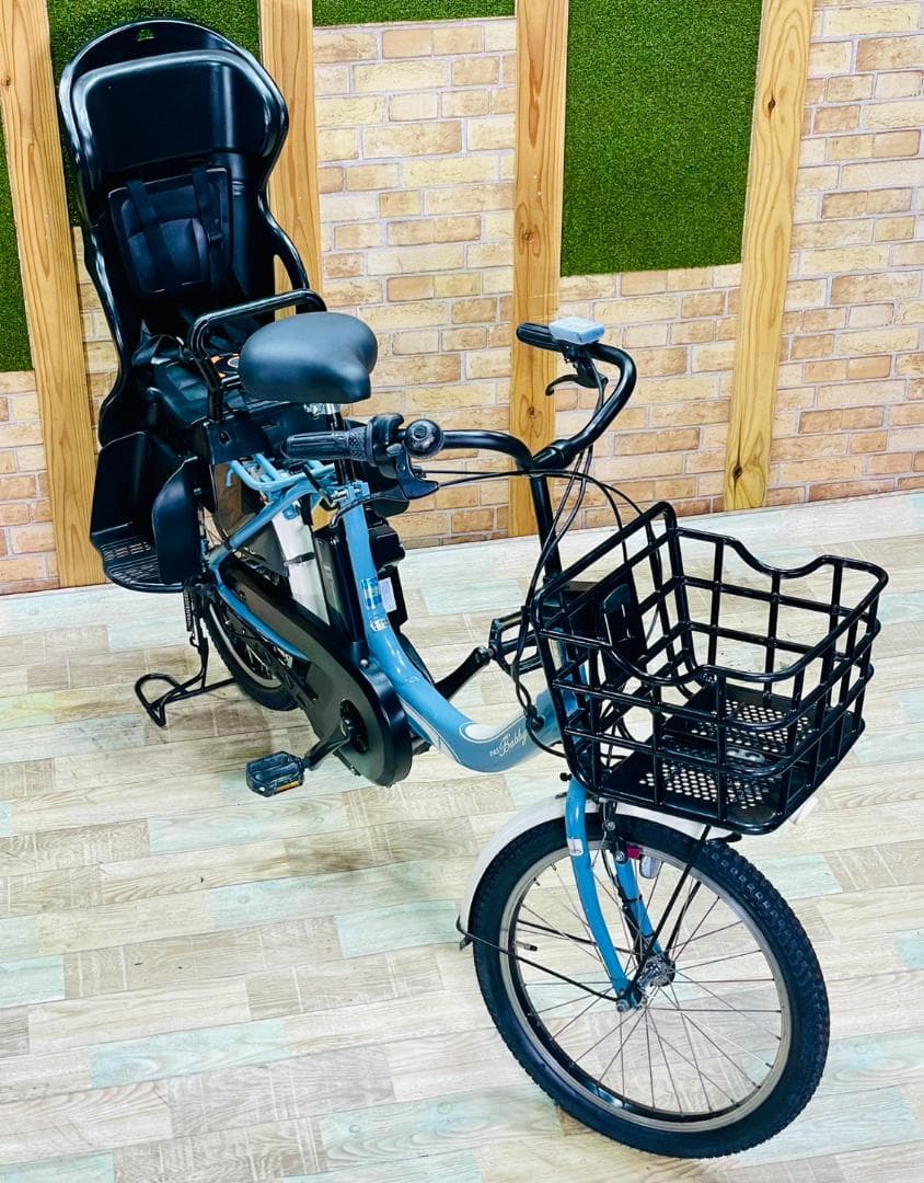 ブルー系 最高峰バビー ヤマハ 子供乗せ電動アシスト自転車 H3655