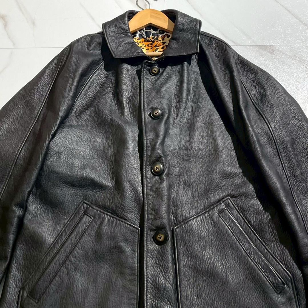 レア　NEXUS7 MADMAXX　ディアスキン　鹿革　レオパード　レザー　黒