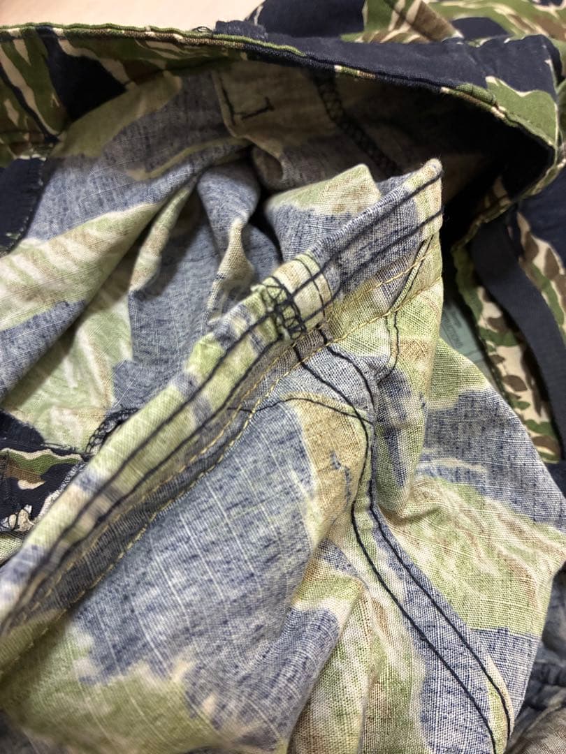 カスタム タイガーストライプ パンツ ストレート タイガーカモ ゴールドタイガー