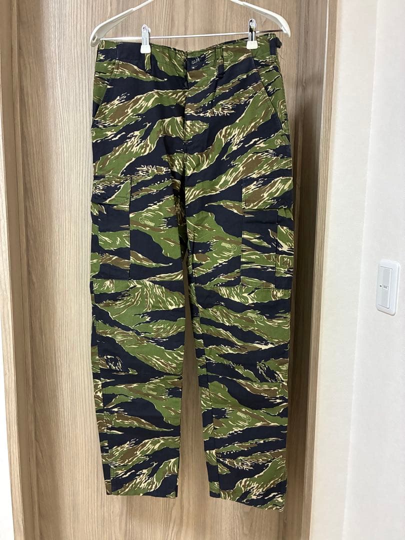 カスタム タイガーストライプ パンツ ストレート タイガーカモ ゴールドタイガー