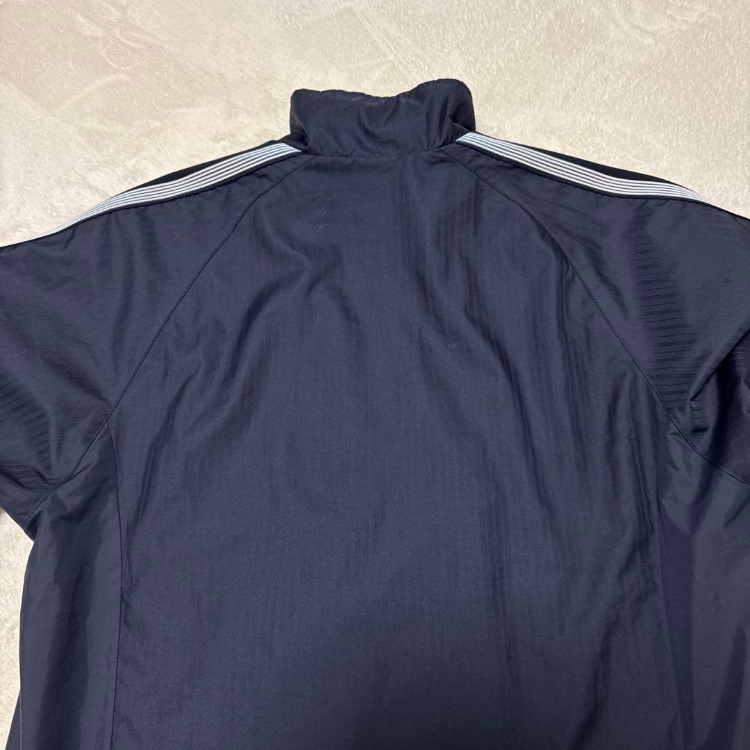 美品 アディダス セットアップ ウィンドブレーカ ジャージ M ネイビー ライン