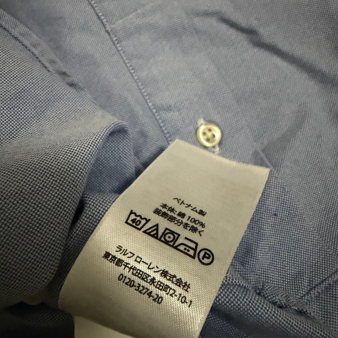 極美品✨現行 ラルフローレン ポロベア ポニーロゴ 長袖シャツ オックスフォード