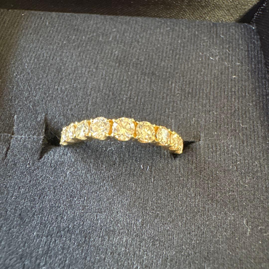 クラシックチェス　ハーフエタニティリング　k18 ダイヤ1.0ct