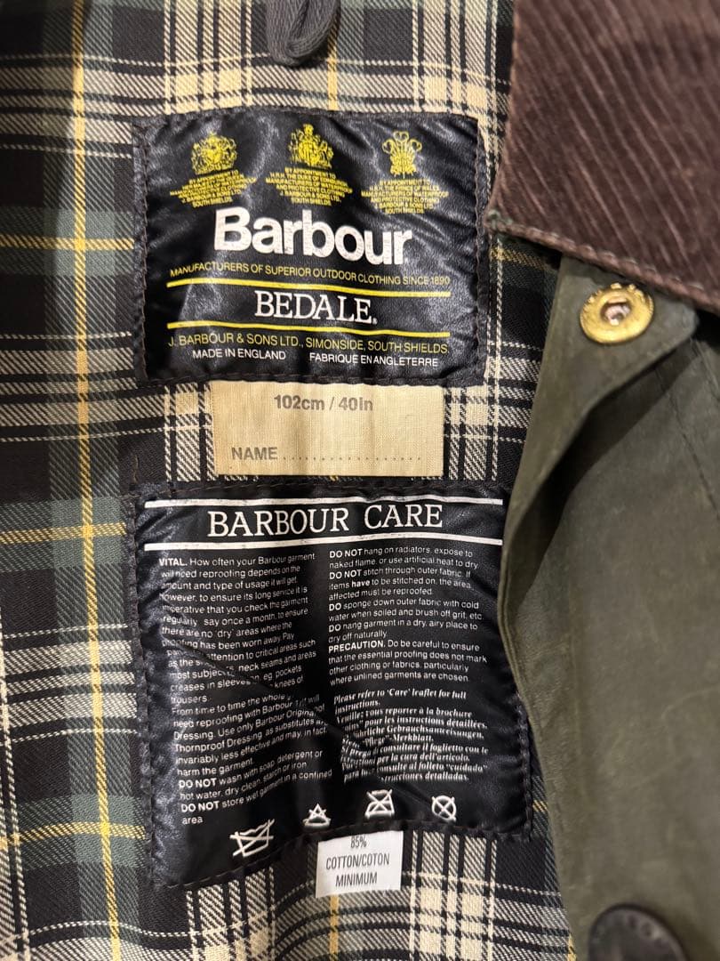 Barbour Bedale バブアー ビデイル セージ 40
