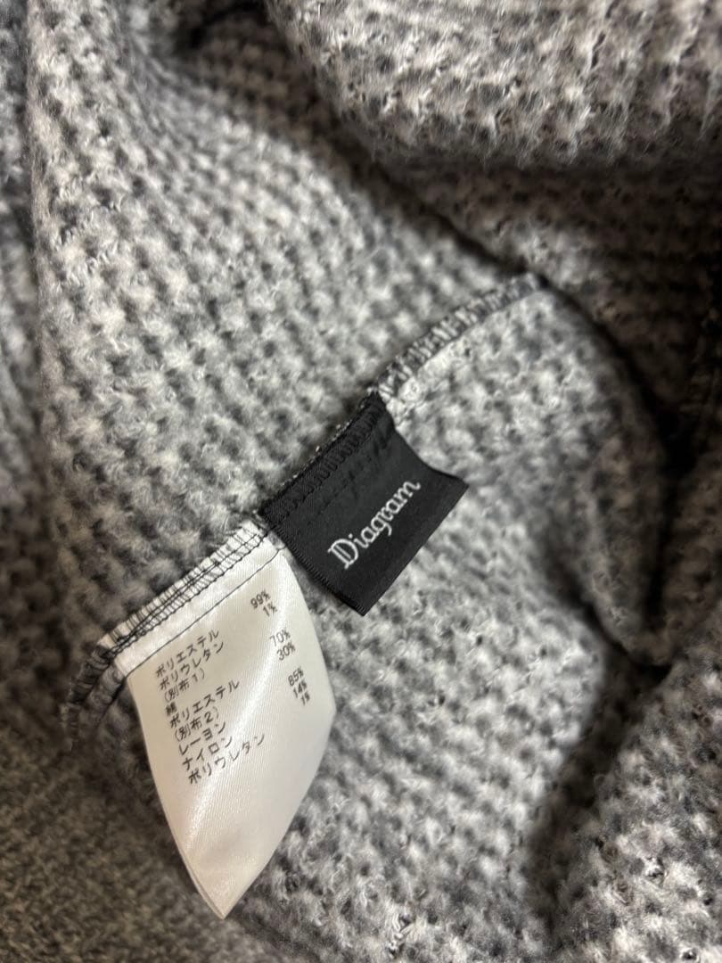 GRACE CONTINENTAL ダイアグラム ツイードジャージワンピース　S