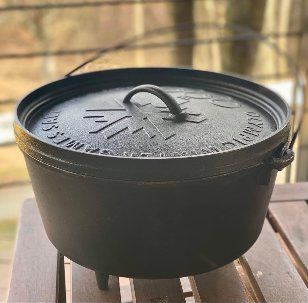 ダッチオーブンLODGE2002ソルトレイクオリンピック記念モデル12インチ⑤