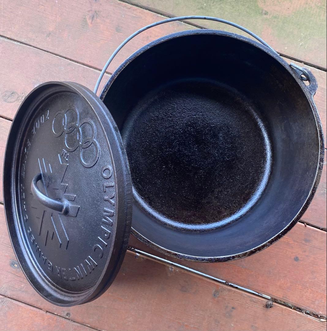 ダッチオーブンLODGE2002ソルトレイクオリンピック記念モデル12インチ⑤