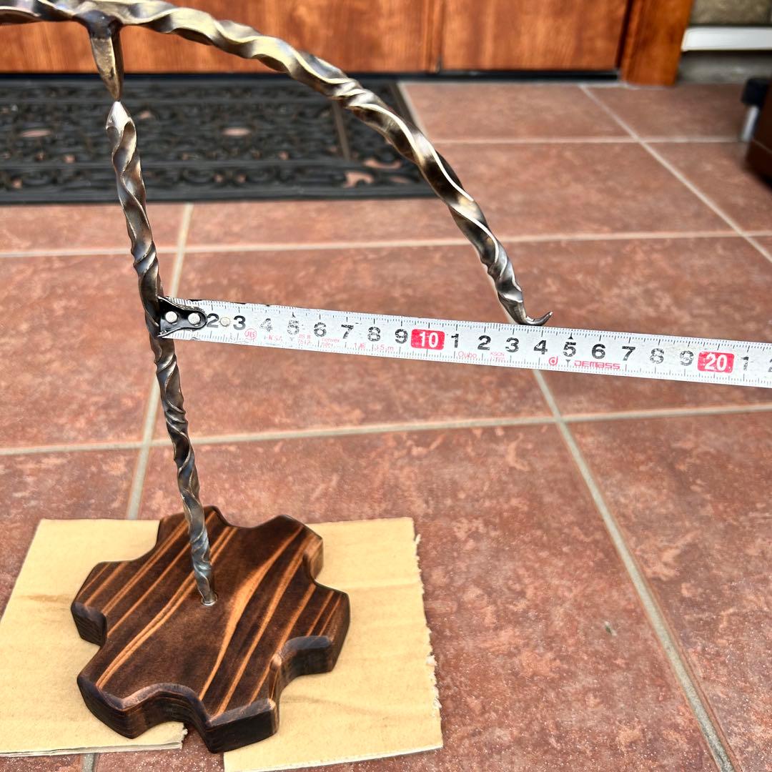 No.3 ステンレス ツイストランタンスタンド　回転式　やじろべえ　　歯車