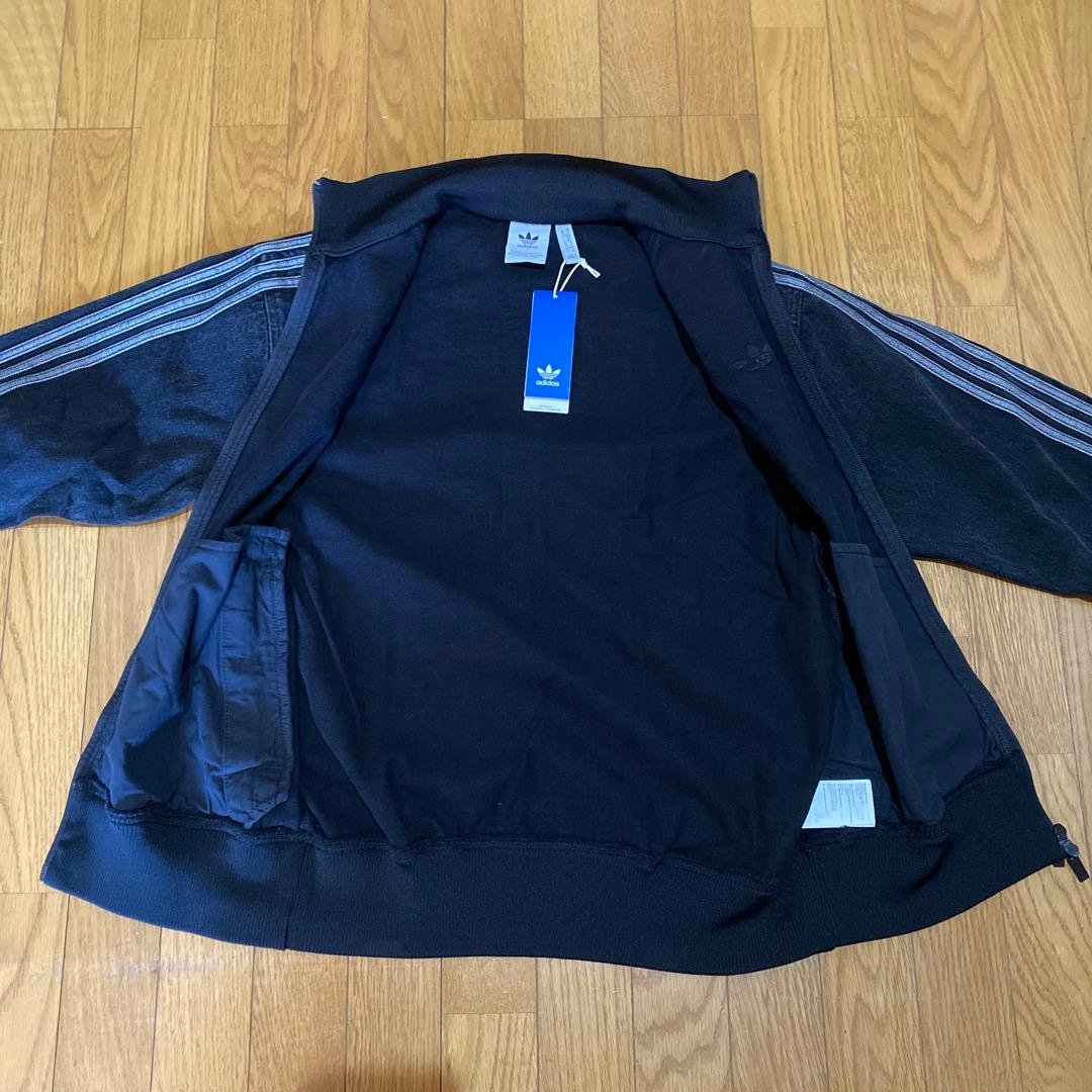 adidas ブラック デニム トラッカージャケット ②