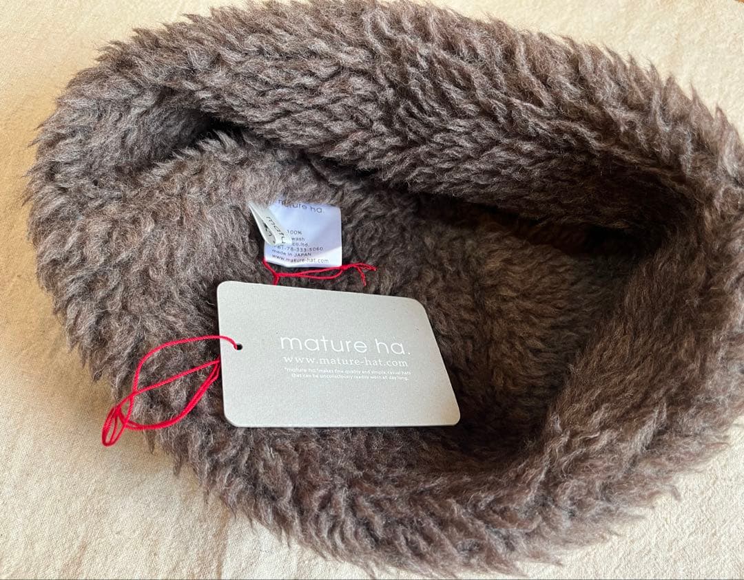 【新品】mature ha. マチュアーハ ボアキャップ ネイビー 帽子ハット