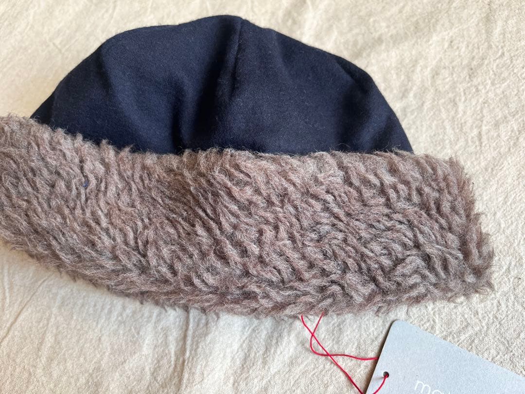 【新品】mature ha. マチュアーハ ボアキャップ ネイビー 帽子ハット