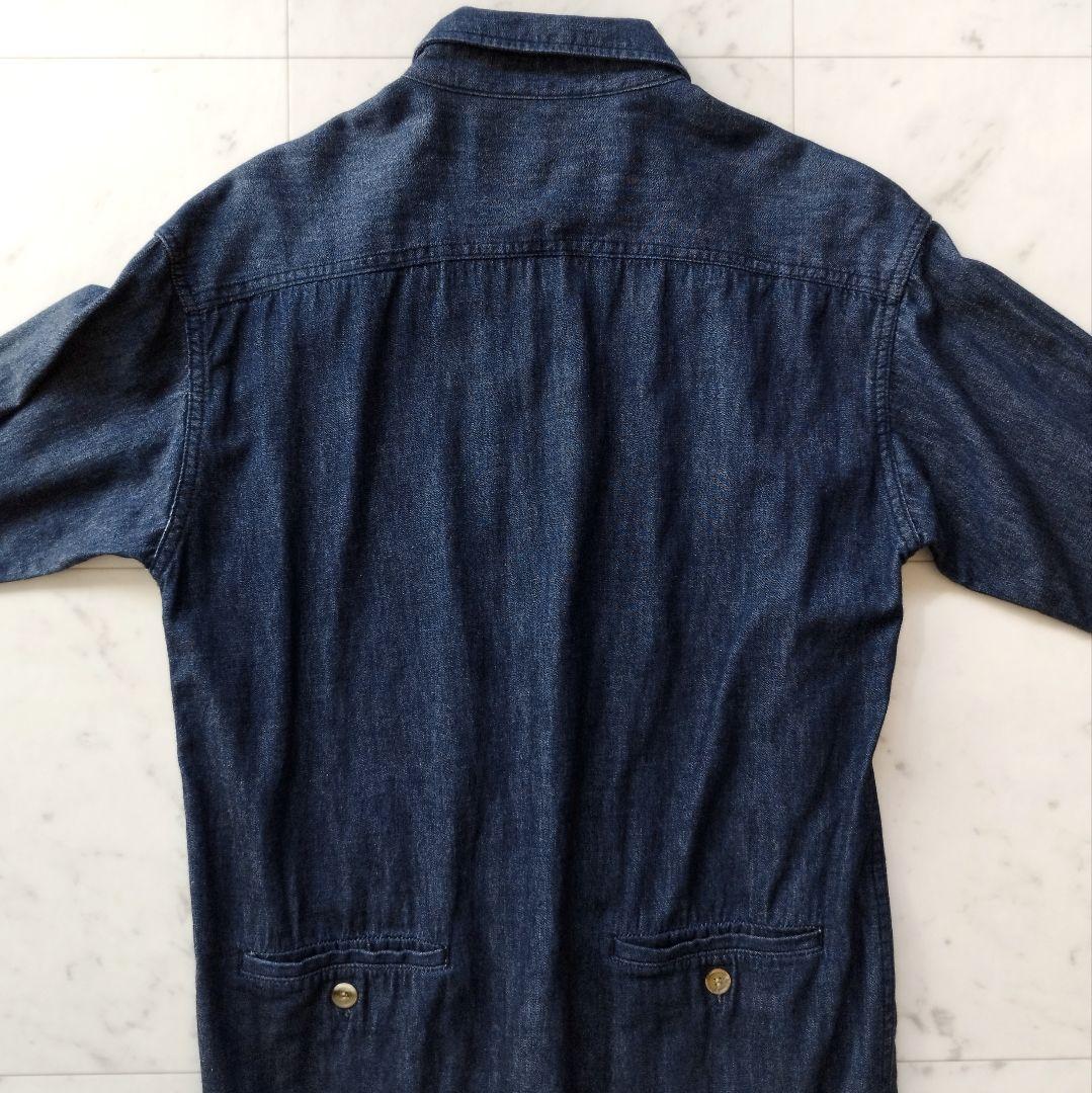美品 ウィムガゼット デニムワンピース インディゴ コットン100% 手洗い可