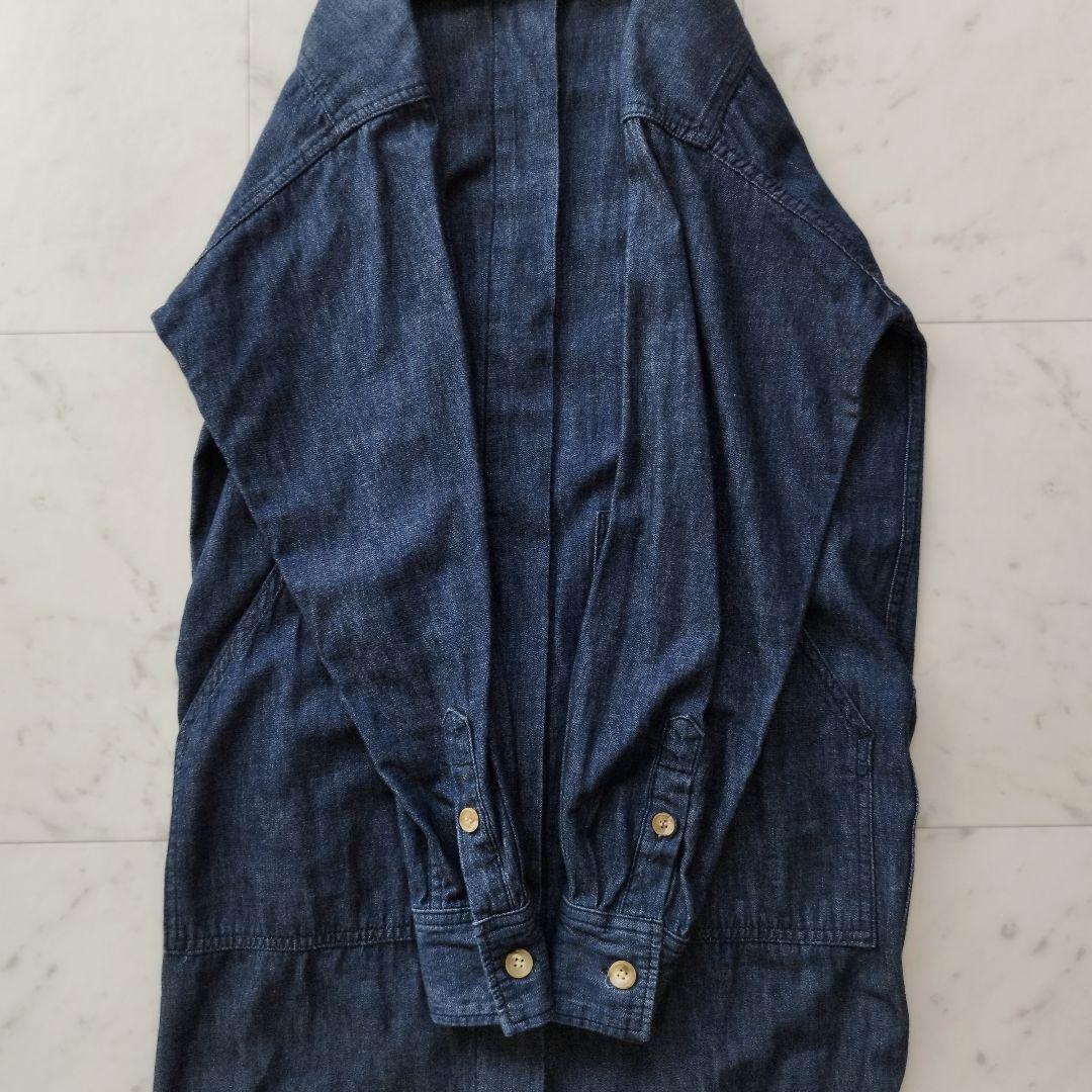 美品 ウィムガゼット デニムワンピース インディゴ コットン100% 手洗い可