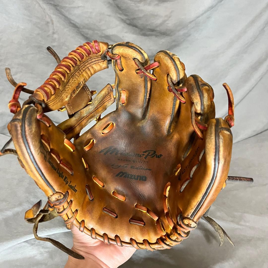 ミズノプロ　4Dテクノロジー　硬式内野手用グローブ　旧タグラベル　キップレザー