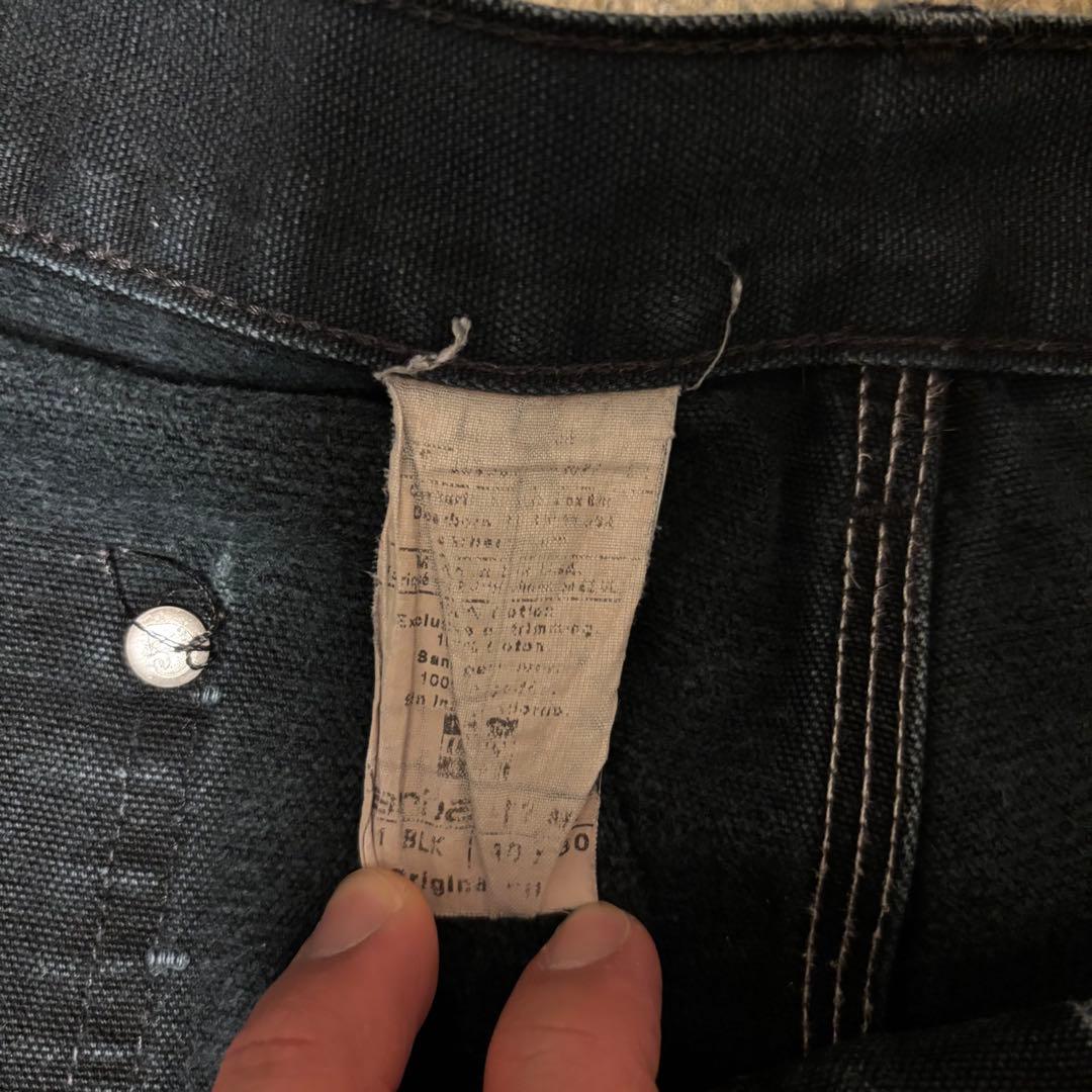 Carhartt USA製 ダブルニー ブラック 40×30 BLK フェード