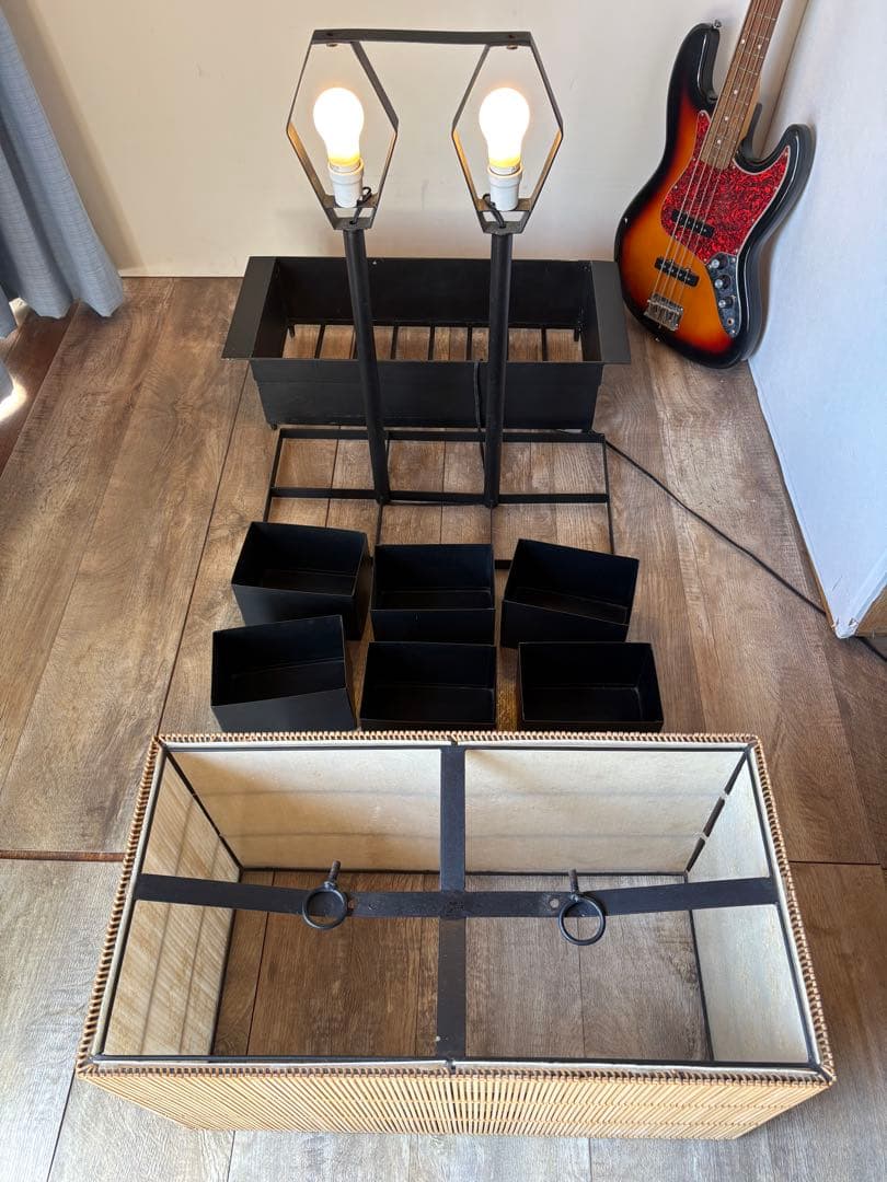 バンブー　フラワーベース　照明　パーテーション