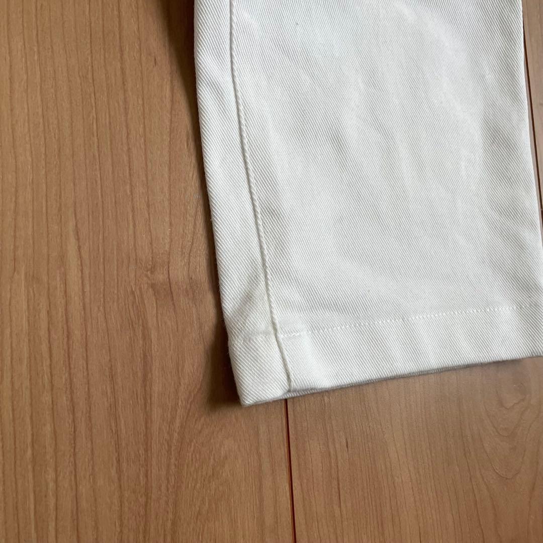 PEARLY GATES ホワイトパンツ スリムフィット　サイドロゴ　白