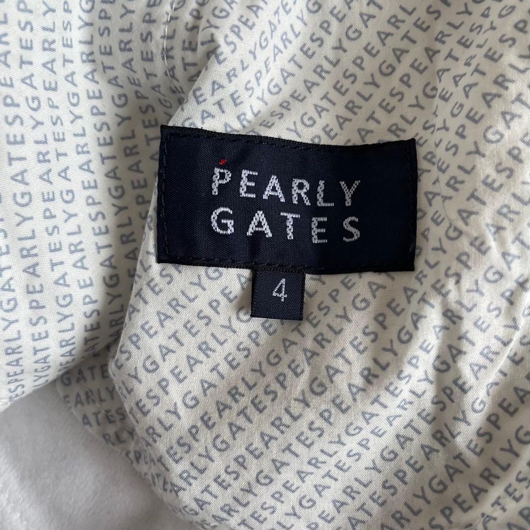 PEARLY GATES ホワイトパンツ スリムフィット　サイドロゴ　白