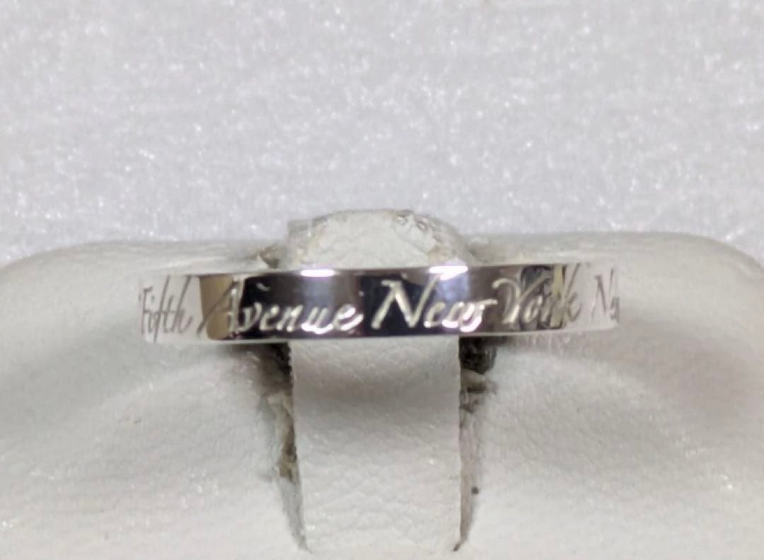 保存袋付•美品 TIFFANY&Co. ノーツ ナローリング SV925 10号