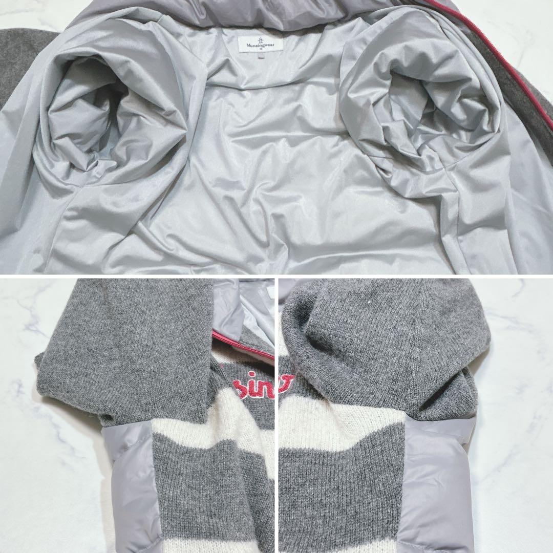 美品✨マンシングウェア レディース 中綿ニット ダウンジャケット ダウン 80％
