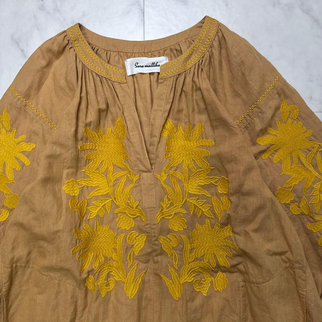 【美品】 Sara mallika サラマリカ フラワー刺繍カラードレス