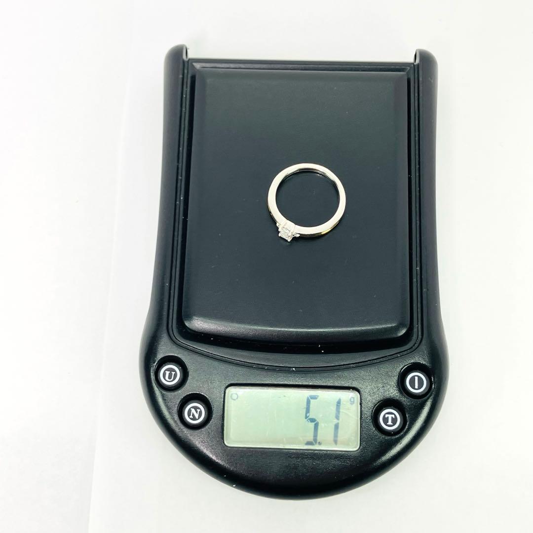 美品 GSTV Pt950/K18 エメラルドカット ダイヤモンド リング