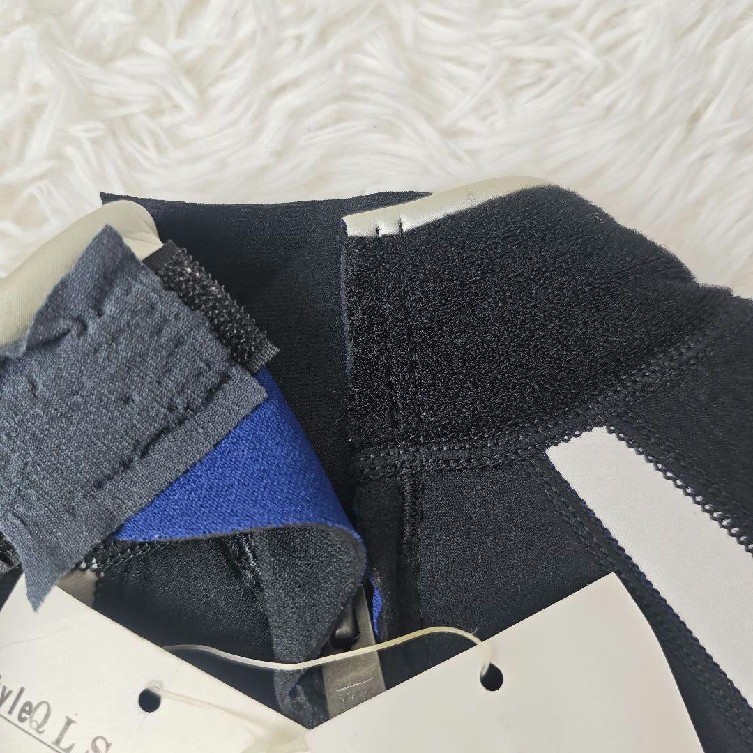 【新品.タグ付】Dzei-ef ウェットスーツ　黒/白 長袖ショートパンツ　M