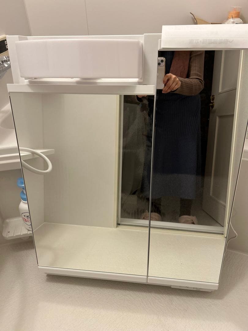 直接引渡し限定！TOTO洗面台の洗面鏡★☆LED照明付き未使用展示品