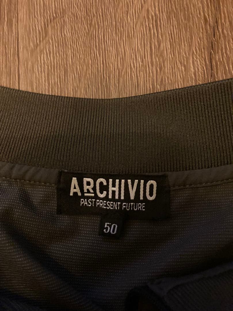 ARCHIVIO アルチビオ　ハーフジップリブ切替プルオーバー