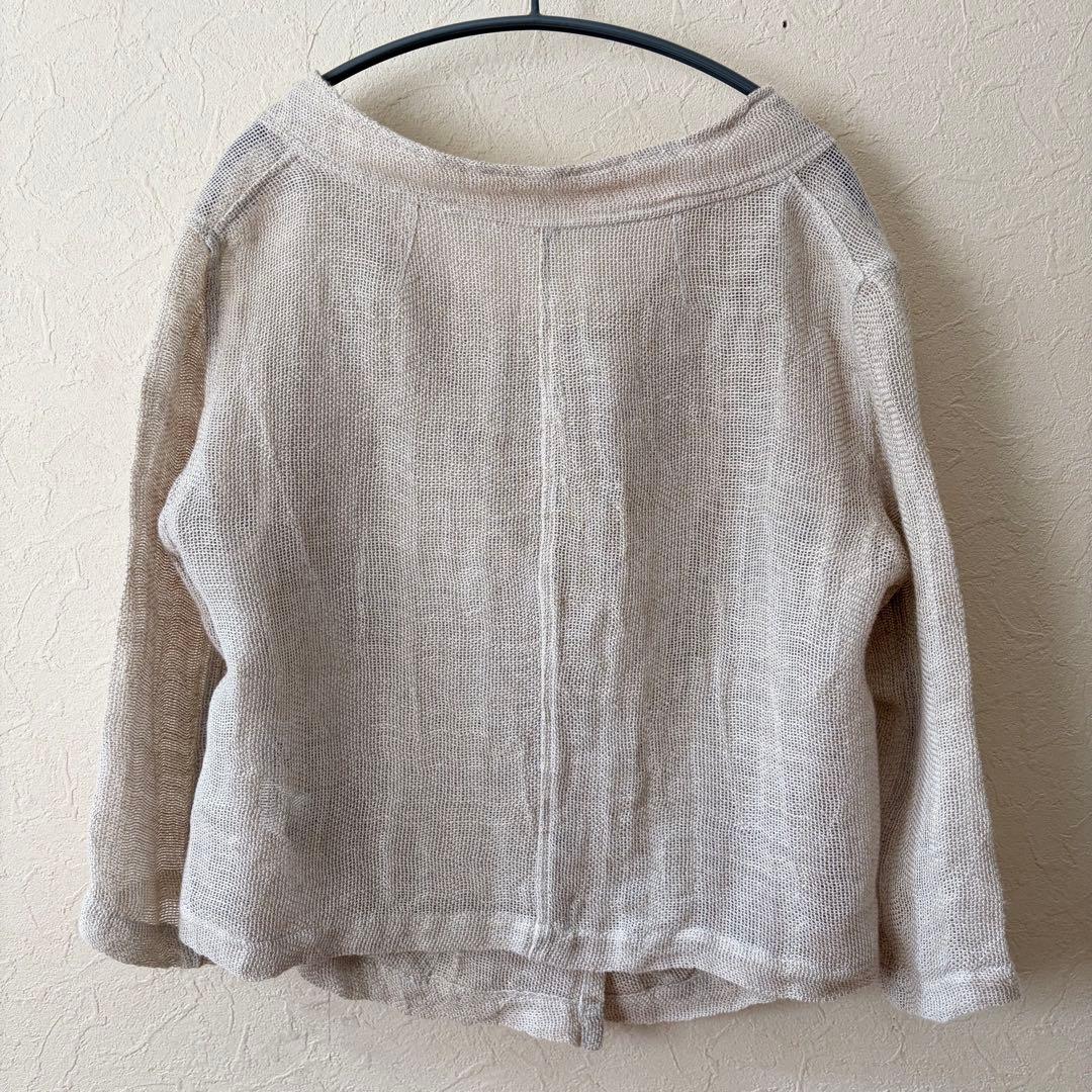 センソユニコ Cube Cube 麻 ジャケット 羽織り カーディガン アシメ