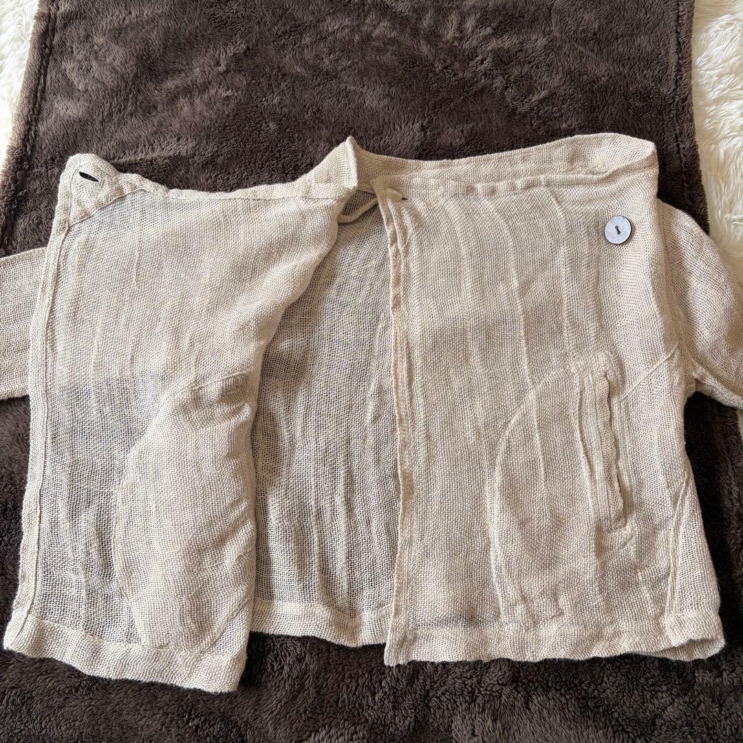 センソユニコ Cube Cube 麻 ジャケット 羽織り カーディガン アシメ