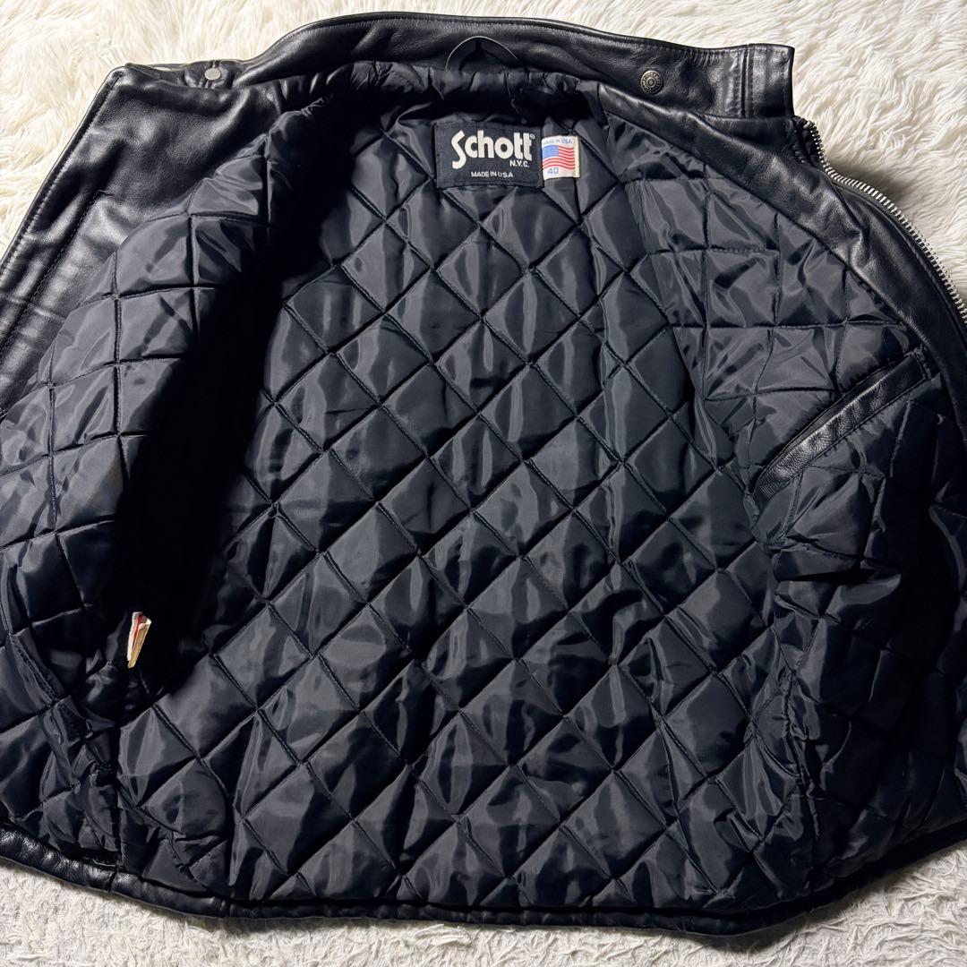 ア*ン様 【米国製】schott ライダースジャケット 641Q 本革　ブラック