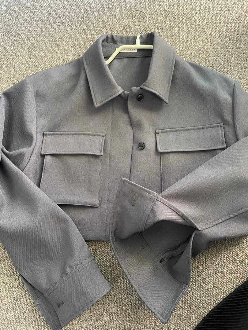 エストネーション　パッチポケットショートジャケット