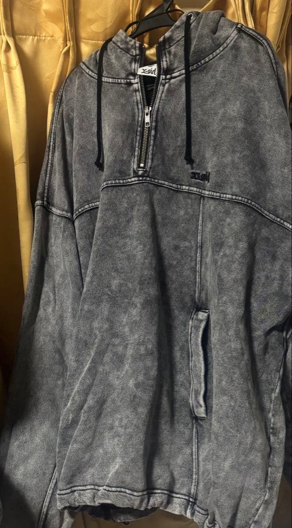 X-girl ACID WASH SWEAT HOODIE パーカー　ウォッシュ