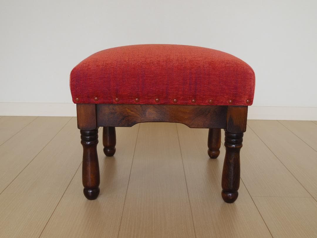 【張替え未使用品】昭和レトロスツール