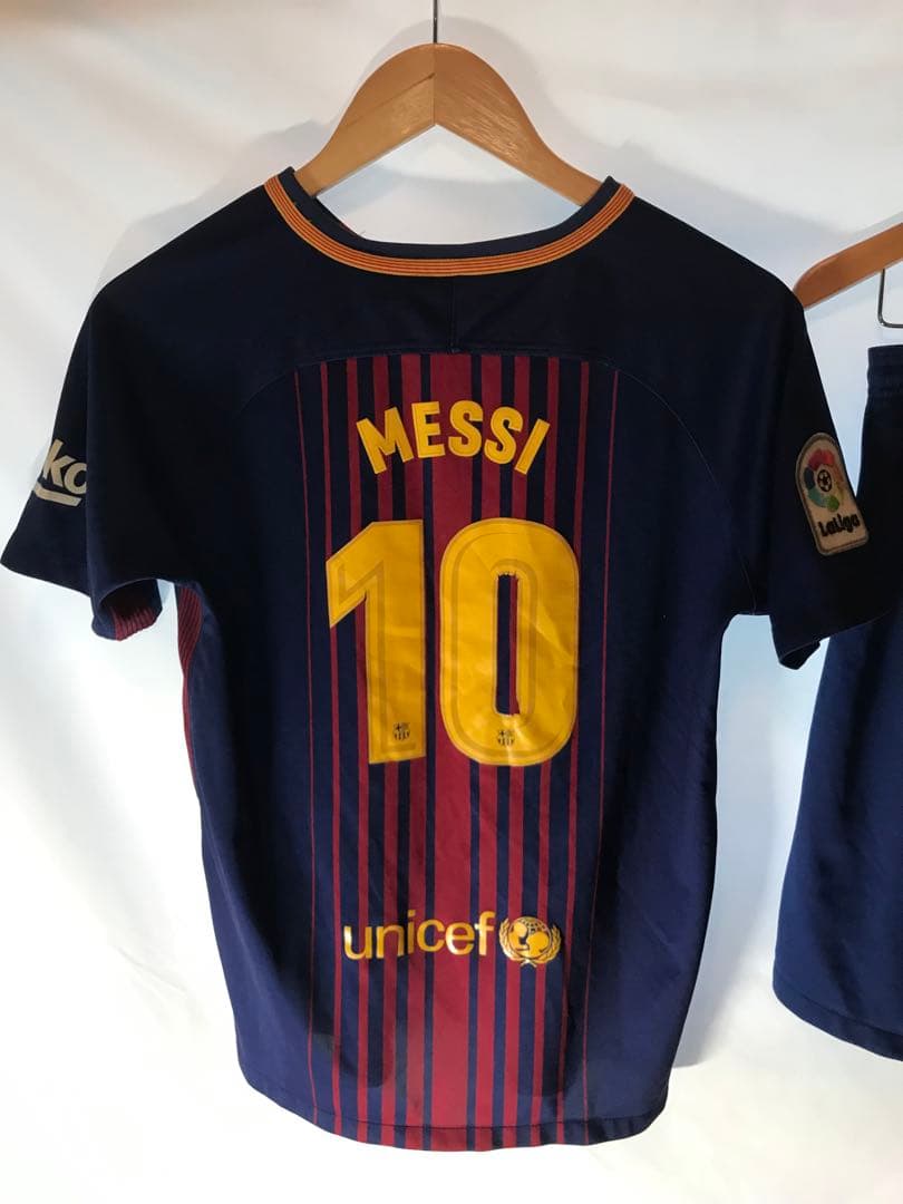 正規品NIKE FCバルセロナ「10」メッシXLユニフォームパンツ上下2点セット