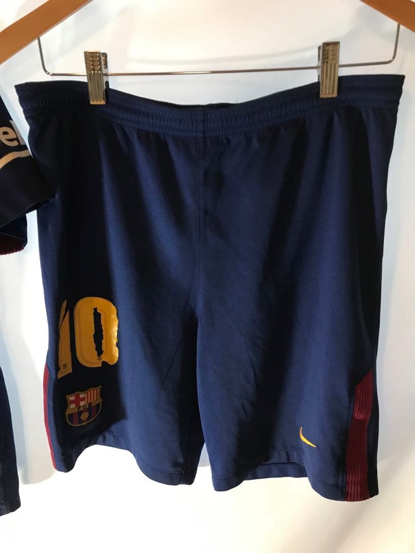 正規品NIKE FCバルセロナ「10」メッシXLユニフォームパンツ上下2点セット