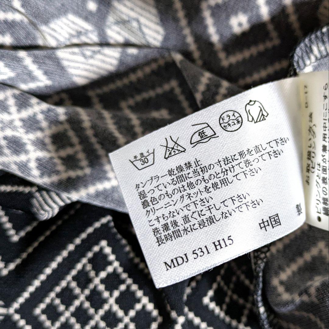 新品 ローラアシュレイ／13号 洗える◎伸びる◎幾何学模様ワンピース