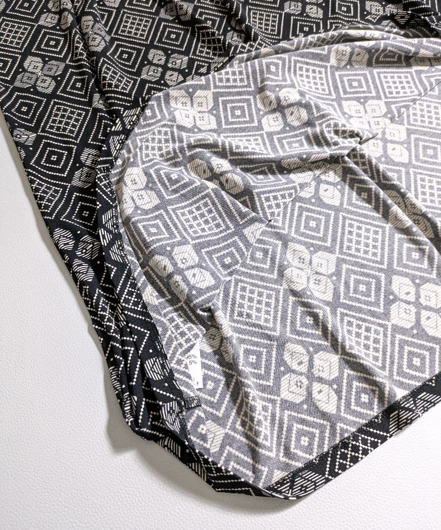 新品 ローラアシュレイ／13号 洗える◎伸びる◎幾何学模様ワンピース