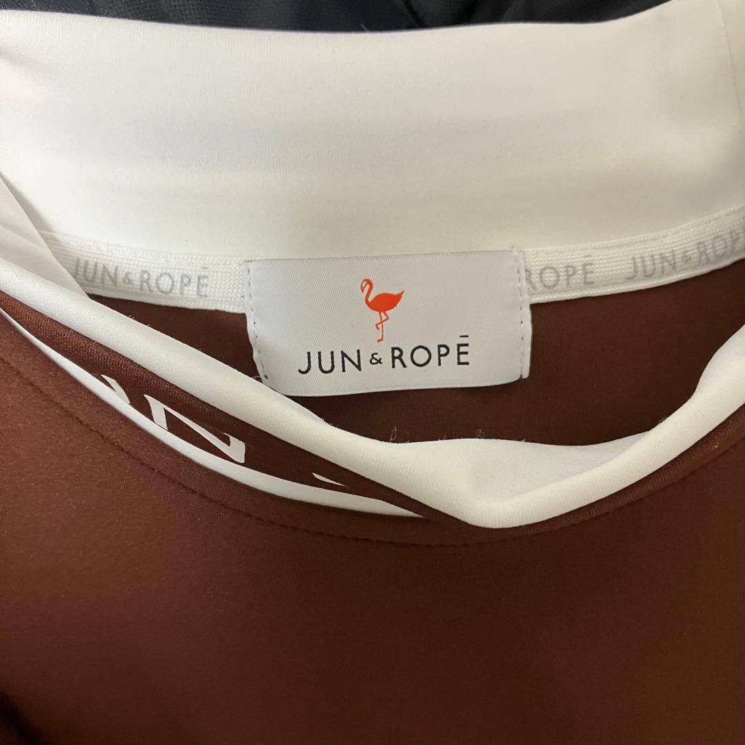 ジュンロペ　JUN＆ROPE’ダンボールニット5分袖　プルオーバー　ブラウン
