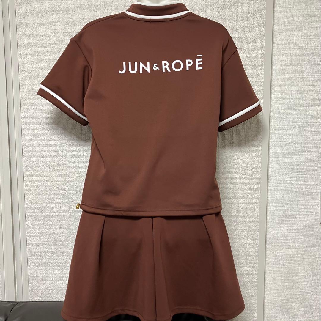 ジュンロペ　JUN＆ROPE’ダンボールニット5分袖　プルオーバー　ブラウン