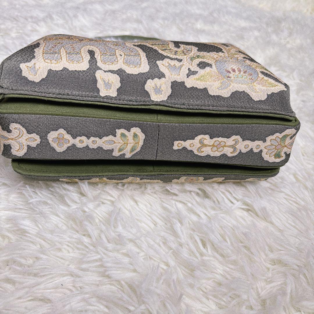 岡重 OKAJIMA オカジマ 京都 ハンドバッグ 和装 刺繍 日本製 絹 象