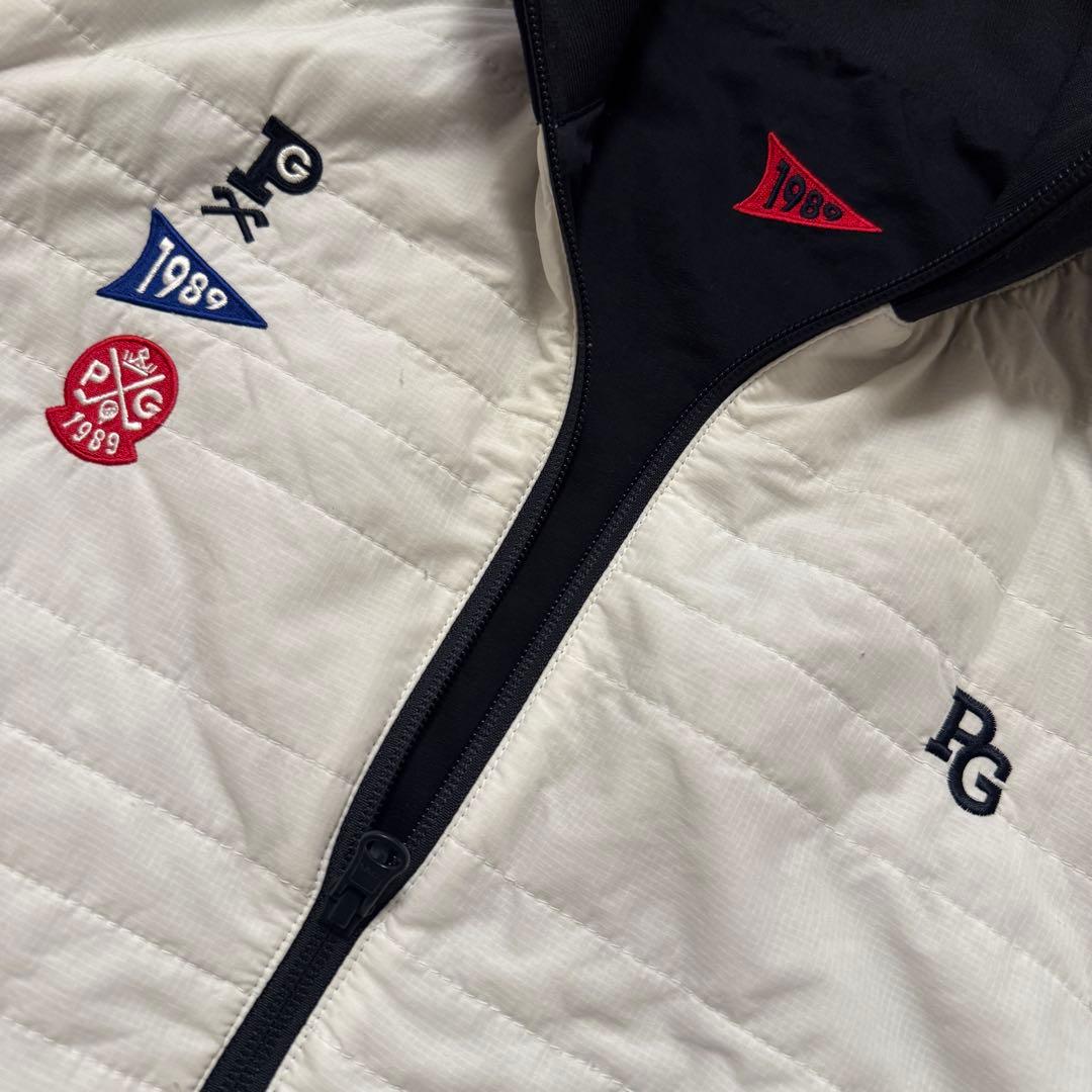 現行タグ　パーリーゲイツ 4WAY ブルゾン ジャケット ベスト 白　紺　M〜L