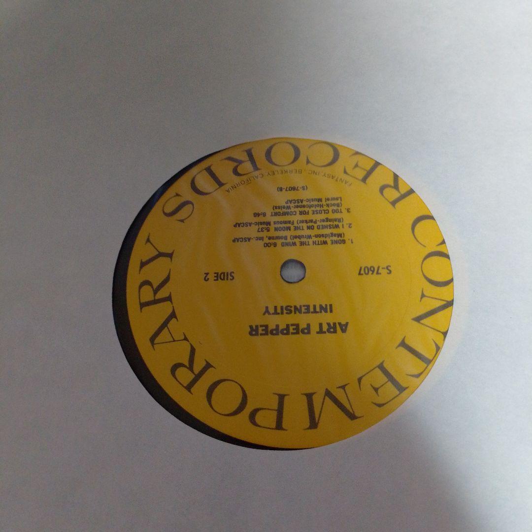 ART PEPPER INTENSITY レコード