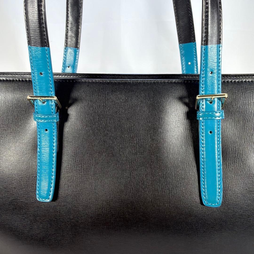 【美品】Paul Smith トートバッグ 黒 レザー 肩掛け ロゴ A4可能