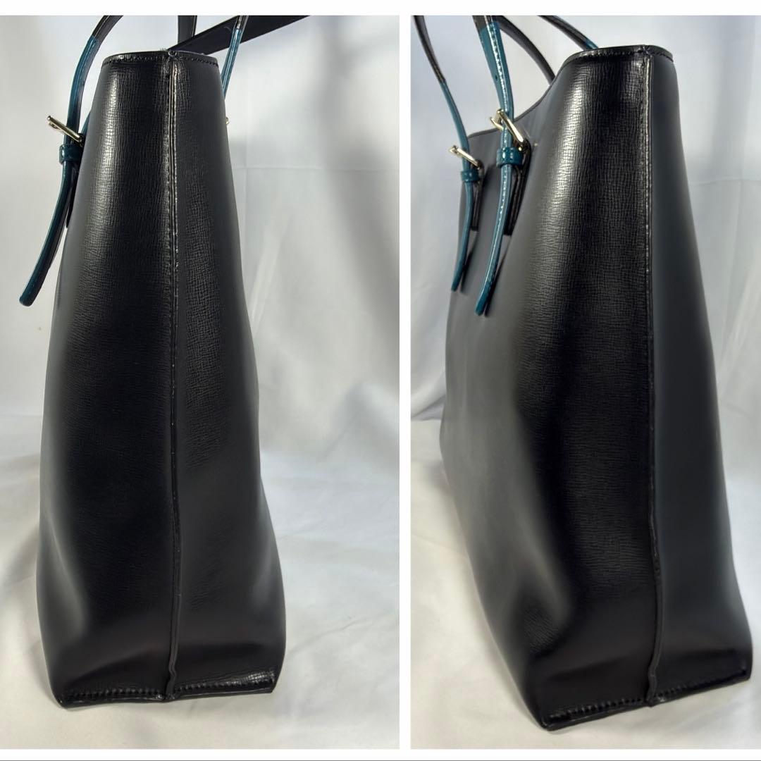 【美品】Paul Smith トートバッグ 黒 レザー 肩掛け ロゴ A4可能