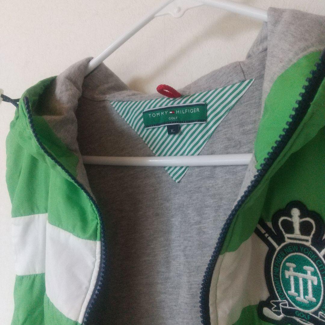 トミーヒルフィガーゴルフ キルティング中綿ベスト メンズ　緑　LL