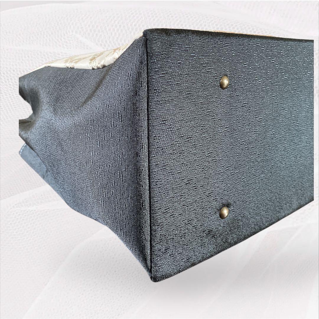 豪華✨1点物✨西陣織 利休バッグ 正絹 帯地 華やか 菊文様 和装トート 礼装用