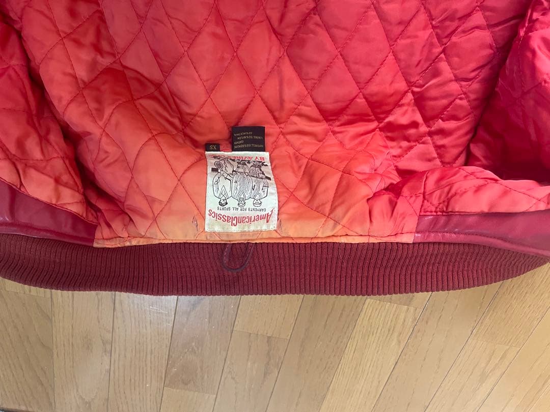 AVIREX レザー ジャケット 赤