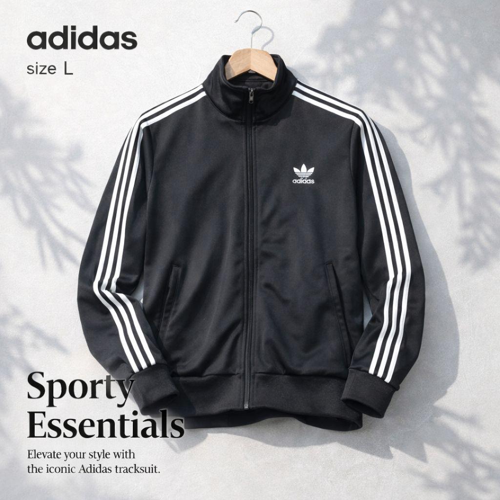 アディダス✨️ adidas ファイヤーバード　トラックジャケット L ブラック